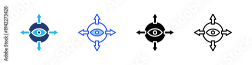 Anticipation Multi Style Icon Set Vector 