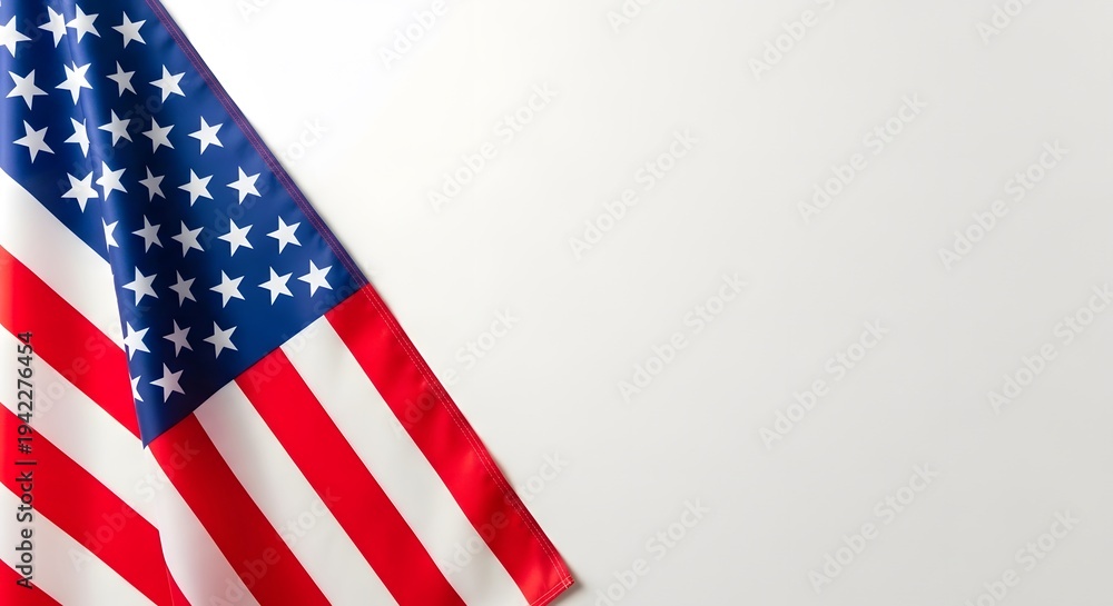 Fototapeta premium American flag waving in the wind