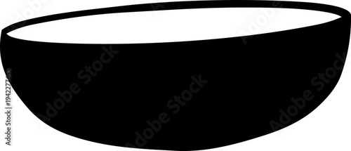Minimalist Empty Bowl Icon for Food, Serving & UI Design