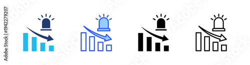 Emergency Multi Style Icon Set Vector 