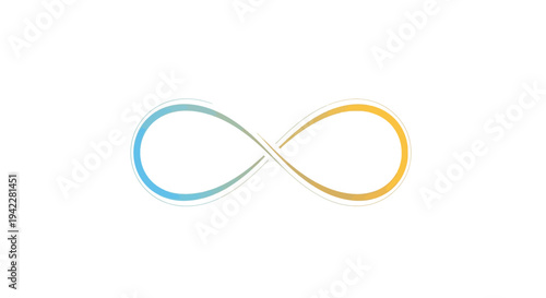A colorful infinity symbol on white.