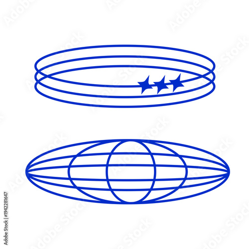 サイバー風あしらいイラスト素材
