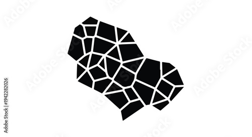 Dynamic geometric abstract mosaic pattern for modern graphic design element