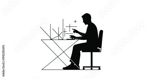 Innovative professional stirring up new digital designs with precise interaction