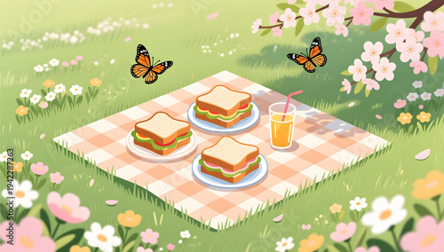 Outdoor picnic and leisure during Spring Equinox