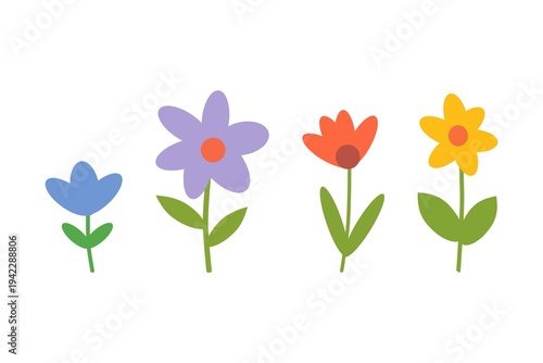Simple Floral Clipart Set for Botanical Decoration Design