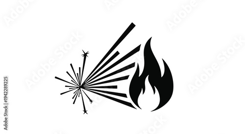 Universal Symbol Alerting to Explosive and Flammable Fire Hazards on Warning Signs