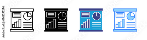 Presentation icon set multiple style collection