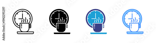 Coffee Break icon set multiple style collection