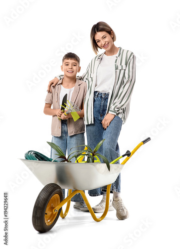 Happy mother and her little...