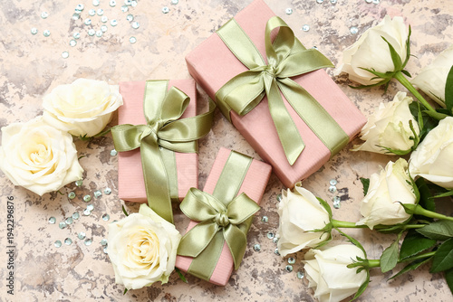 Composition with gift boxes...