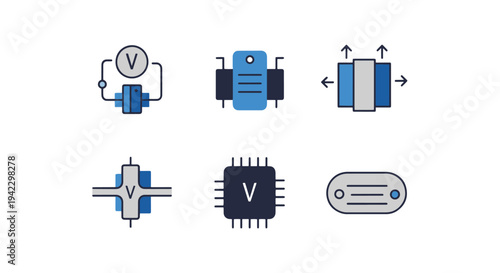 Voltage Regulator clean color illustration