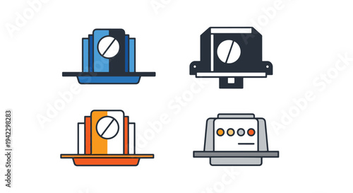 Voltage Regulator minimal smooth color vector