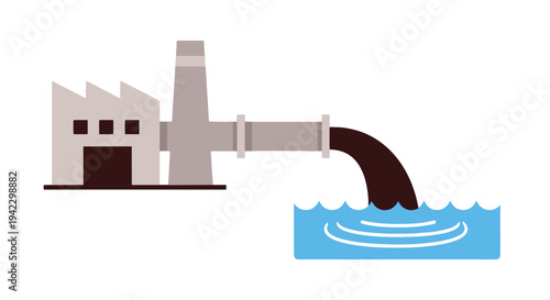 Water Contamination modern abstract design illustration
