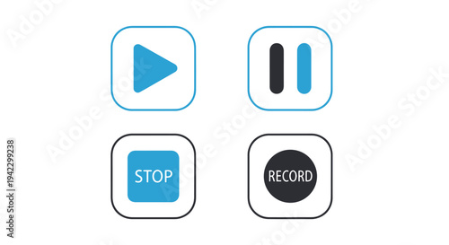 Video Line art modern abstract color vector