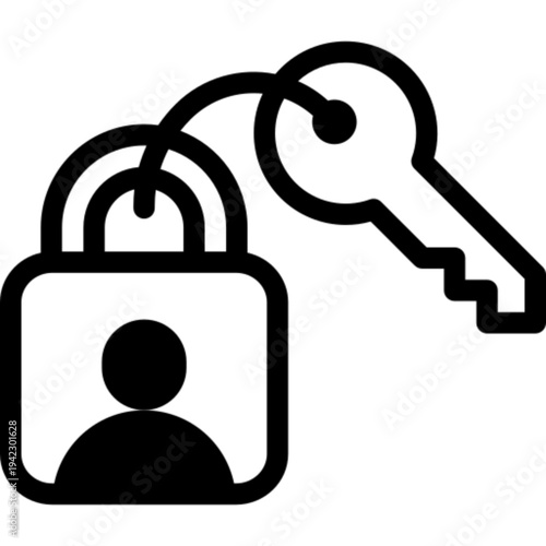 Private Key Cryptography Icon