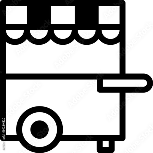 Food Cart Street Vendor Icon