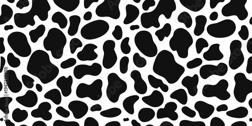 Abstract black and white pattern resembling animal spots or markings