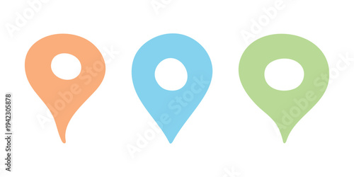 Set of hand drawn map pin Map marker pointer sign GPS and mapping tools Location pin symbol Pinpoint clipart in doodle style Single element for web, design