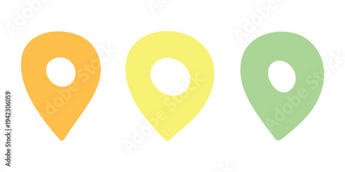 Set of hand drawn map pin Map marker pointer sign GPS and mapping tools Location pin symbol Pinpoint clipart in doodle style Single element for web, design