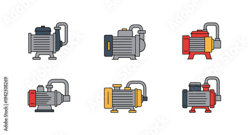 Water pump Line art vector abstract elegant tone illustration