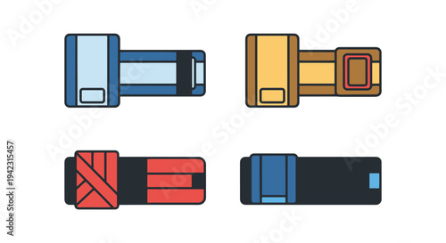 Wrist Wrap Line art vector dynamic colorful design illustration