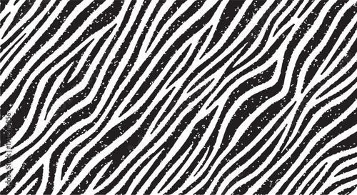 A fashionable animal print background featuring diagonal black zebra stripes with a shimmering glitter texture effect on a clean white surface.