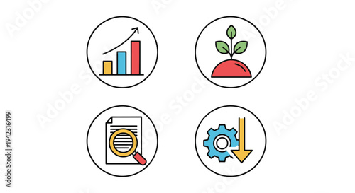 Yield prediction Line art dynamic abstract style vector