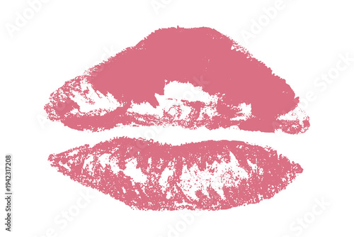 Lipstick kiss mark Romantic lip print Imprint of lips kiss Sexy lips makeup Female mouth Love symbol Design element for beauty fashion poster Valentines Day wedding