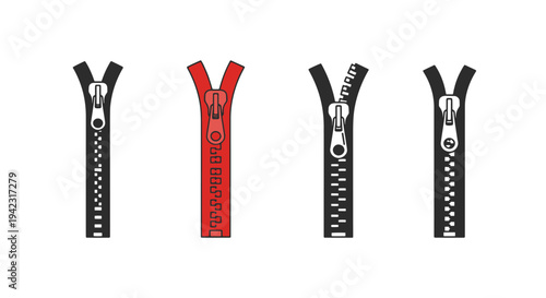 ZIP Line art vector minimal modern color