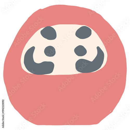 だるまのイラスト 縁起物や目標達成に使える1月の園だよりシンプル手描き素材シリーズ