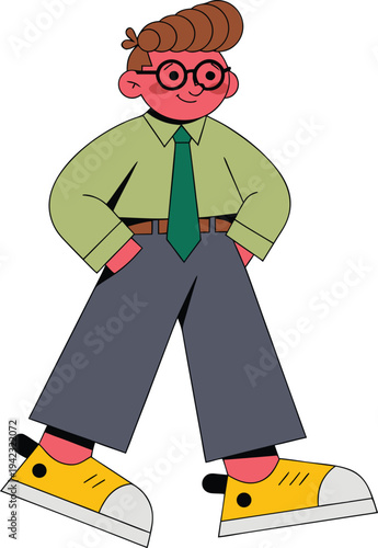 cartoon man with a bag