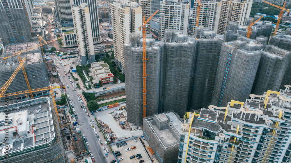 Fototapeta premium Aerial view of landscape in guangzhou city,China