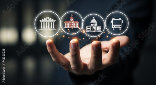 Future City Services Technology and Government Infrastructure in Digital Display