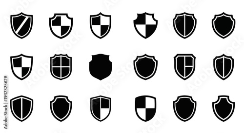 Wireless communication tower icon set. Varied radio antenna and signal transmission symbols for telecommunications, network connectivity, and digital infrastructure design