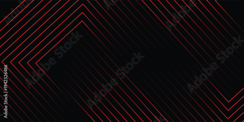 Dark black abstract background with geometric glowing lines design background vector illustration. Futuristic technology Luxury pattern. Perfect for modern projects  business poster  banner.