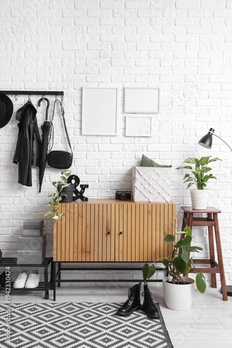 Interior of modern hallway ...