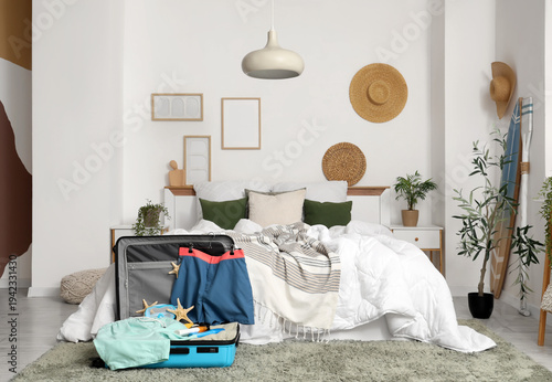 Interior of stylish bedroom...