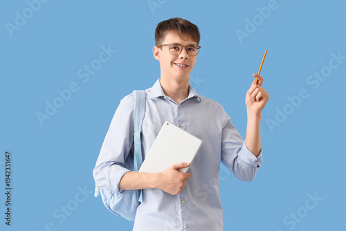 Male student with tablet co...