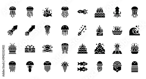 Collection of RAM memory modules icons with a clean and modern design on a white background