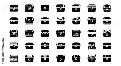 Collection of various computer mouse icons and abstract circular shapes illustrating technology and design
