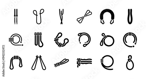 Collection of Sound Wave and Signal Icons Representing Audio, Technology, and Science Concepts