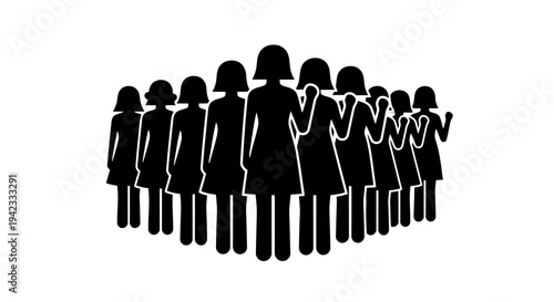 A group of business women standing together in a circle, symbolizing unity and solidarity.
