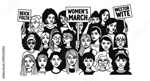 A group of women from different backgrounds unite for a women_s march.