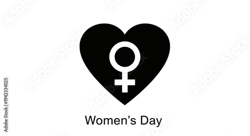 Celebrating women_s day with love and equality symbol