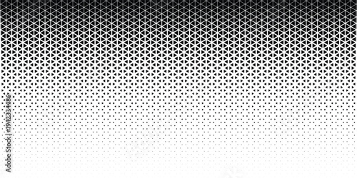 Abstract Geometric Triangles Pattern. Hipster Fashion Design Print Triangle Pattern. Halftone Effect Background. Black and White Arrows Pointing Left and Right.