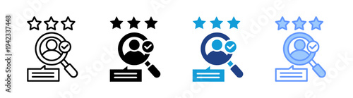 Talent Search icon set multiple style collection