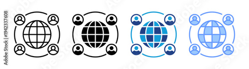 Communications icon set multiple style collection