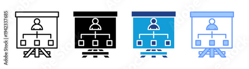 Team Management icon set multiple style collection