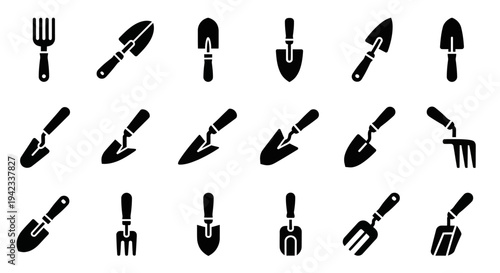 Collection of Garden Tools Trowels and Forks for Planting and Digging